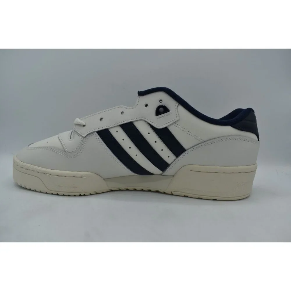 Adidas Mens Size 13 Rivalry Low‎ White Navy Casual Sneakers Shoes Y2K